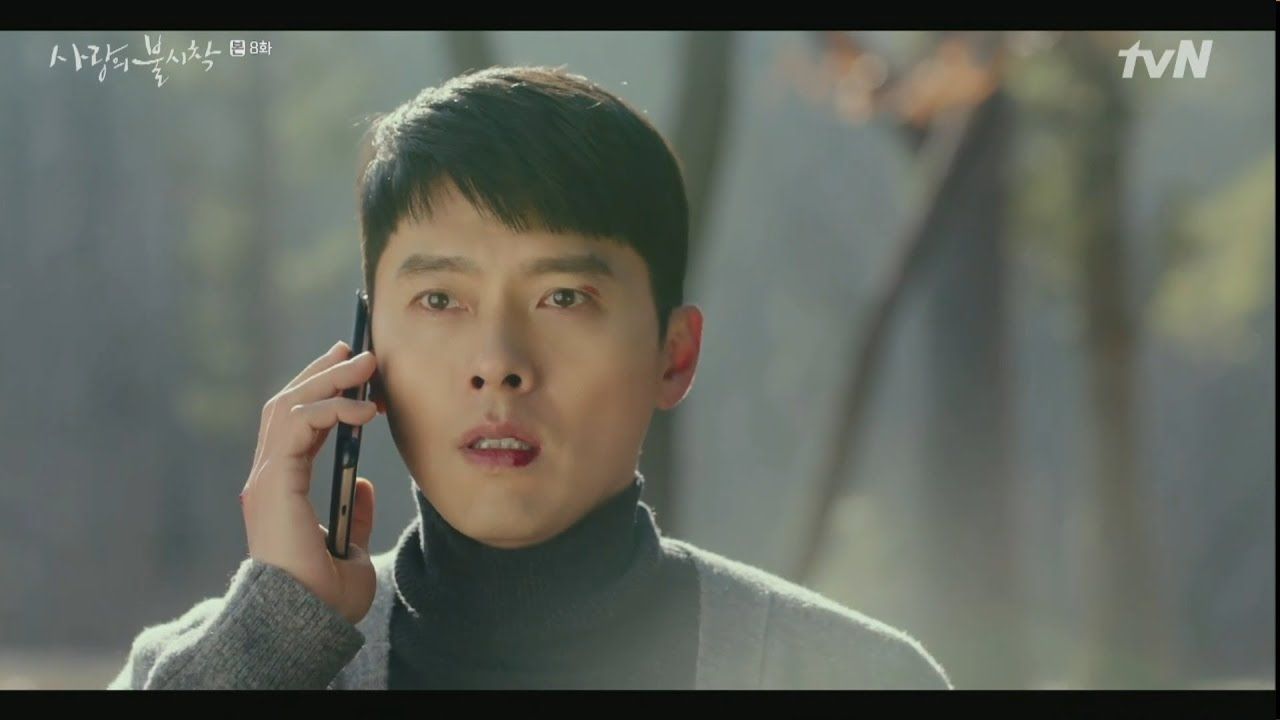 Crash Landing on You Captain Ri Jeong-hyeok on the phone with Yoon Se-ri episode 8